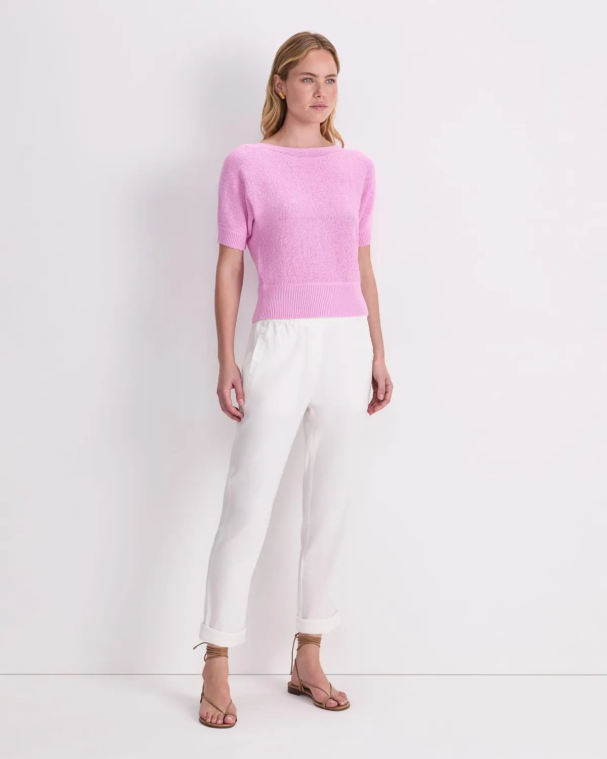 Sportscraft Josie Tape Yarn tee maille XXS col bateau