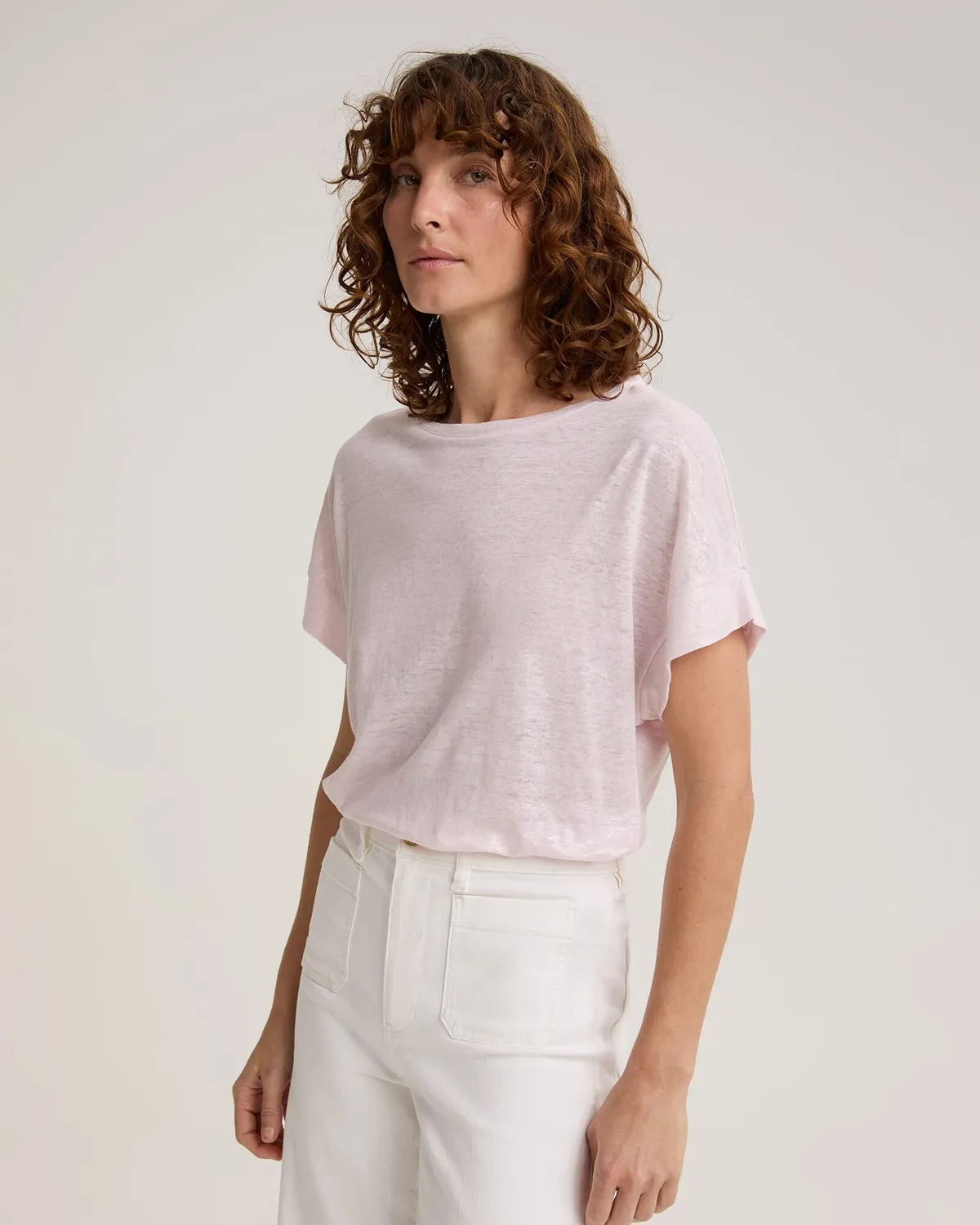 Sportscraft Tonia tee lin argenté foil