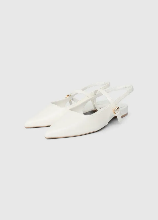 Calliope slingback pointue plate femme talon 2cm