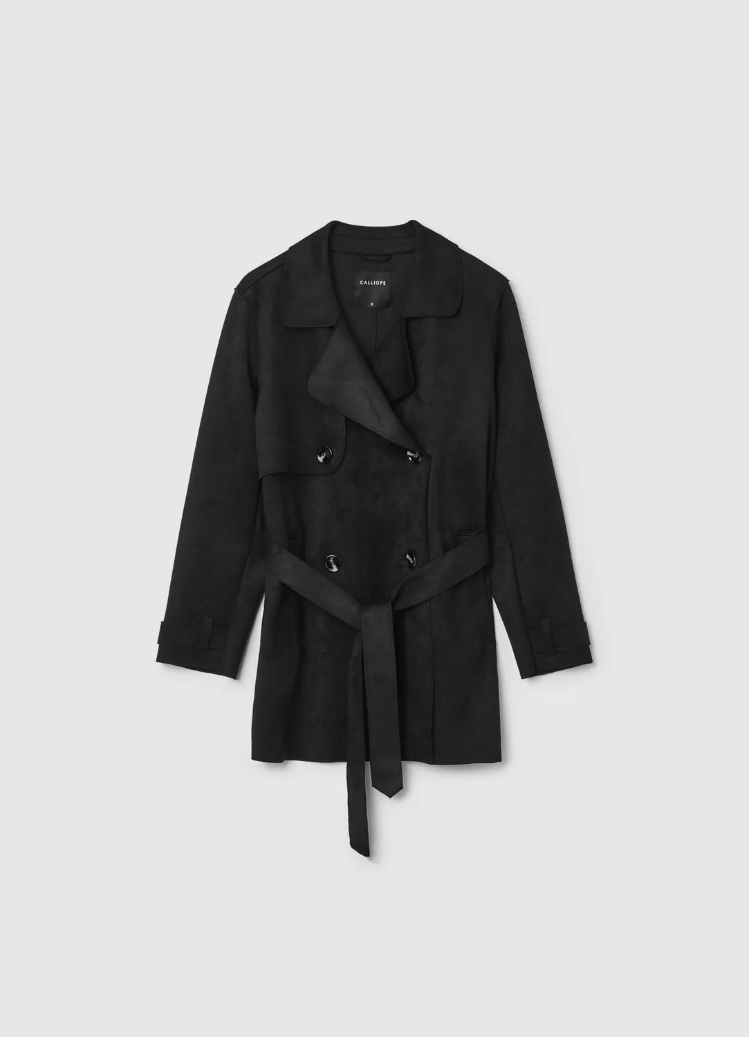 Calliope trench effet suède femme à ceinture