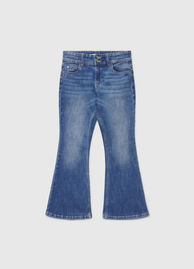 Calliope jean evase fille uni 8-9 ans taille mi-haute