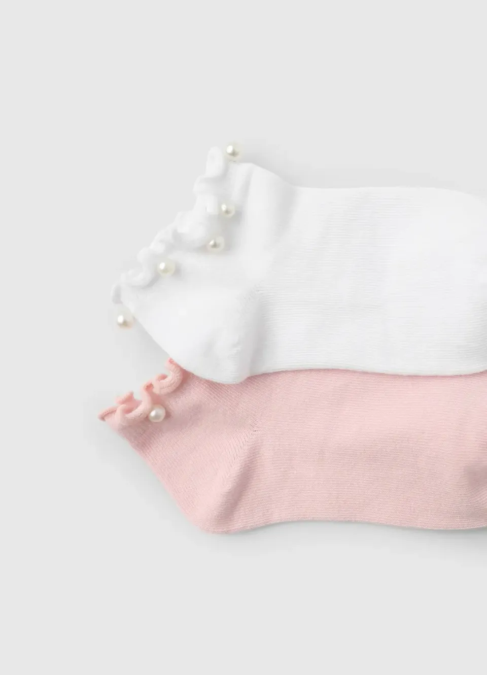 Calliope socquettes fille lot de 2 perles unies