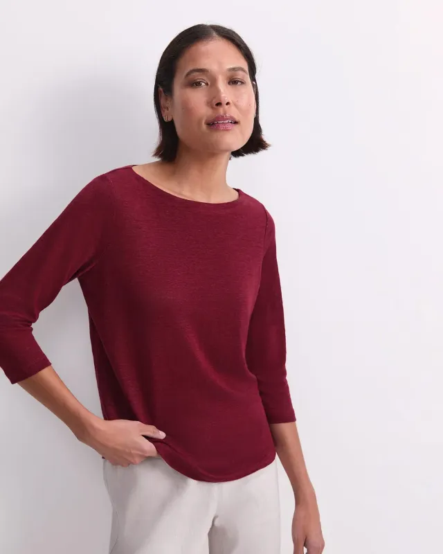 Sportscraft Cecile 119448 top femme lin rayé