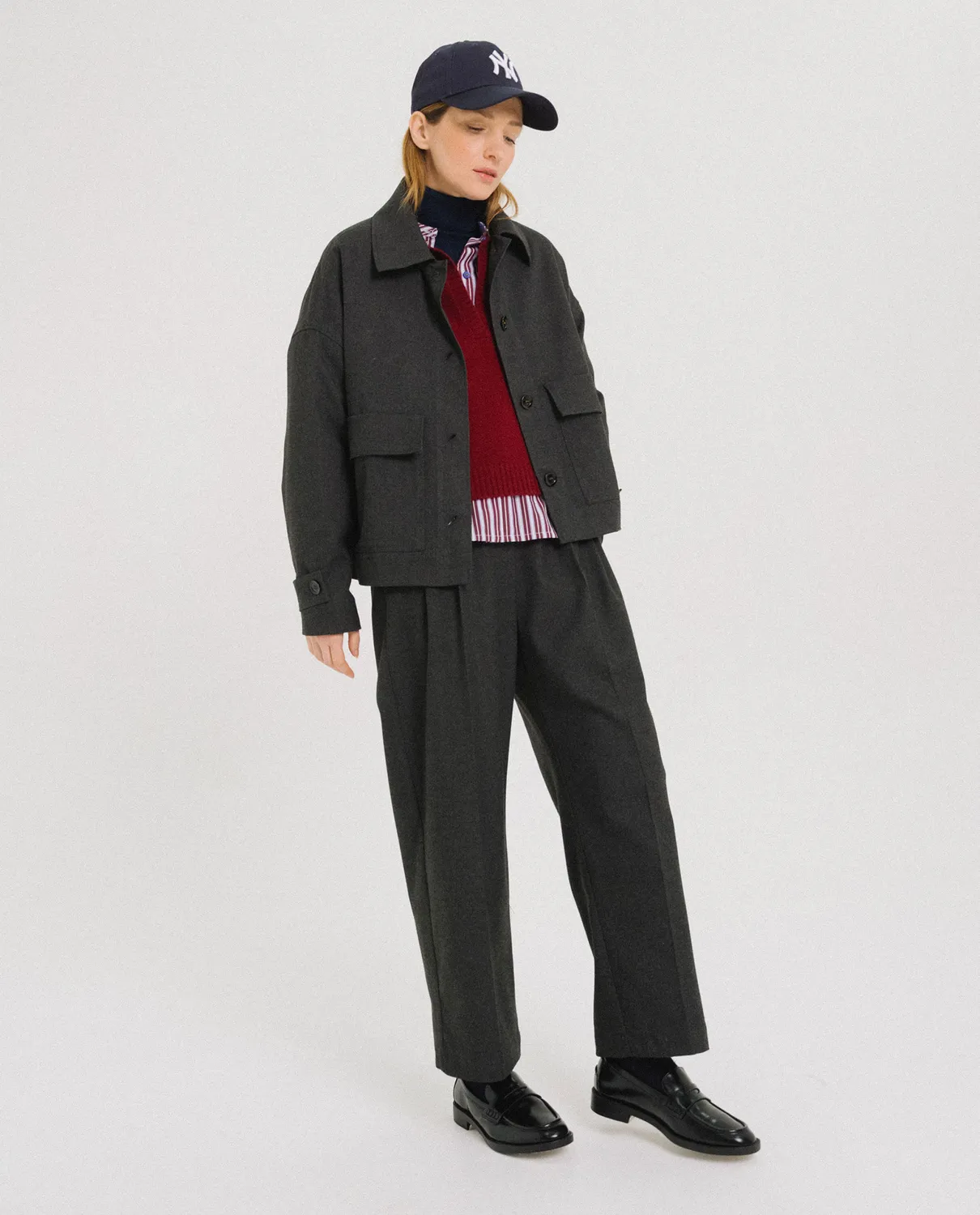 Tinsels Pepa pantalon 7/8 anthracite flanelle