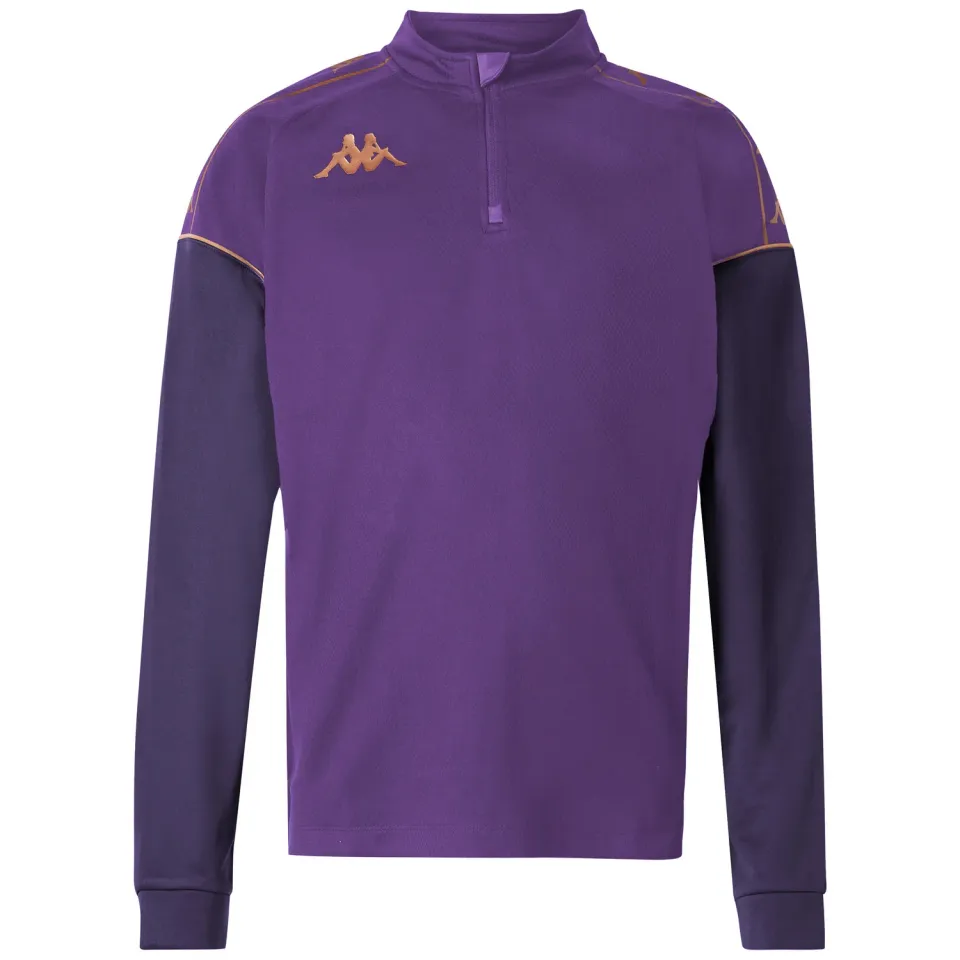 Kappa Massolo sweat violet enfant demi-zip technique