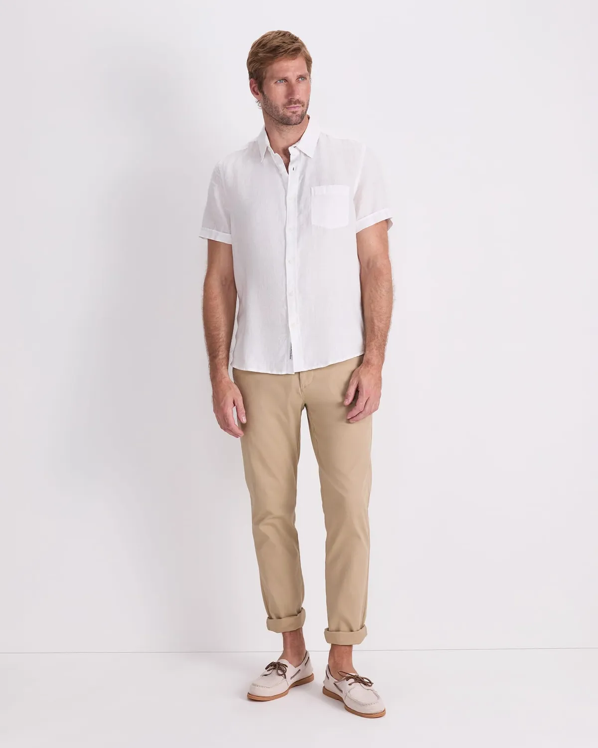 Sportscraft 207748 chemise lin manches courtes homme