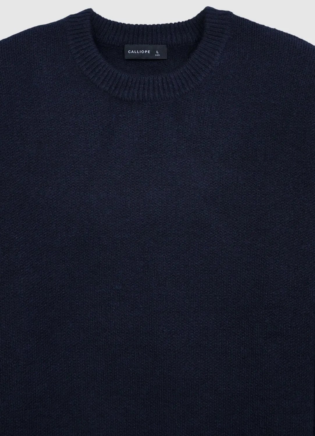 Calliope Pull col rond uni homme manches longues
