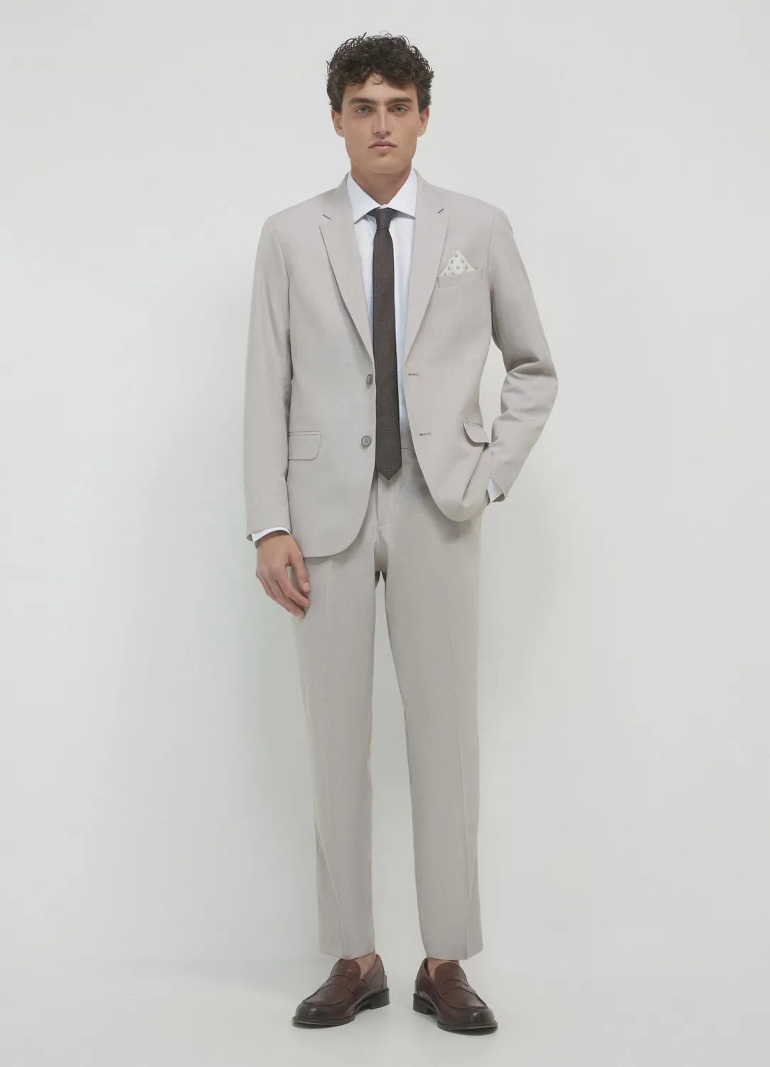 Calliope pantalon homme uni coupe regular