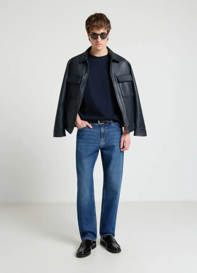 Calliope jean relaxed homme coupe droite délavé