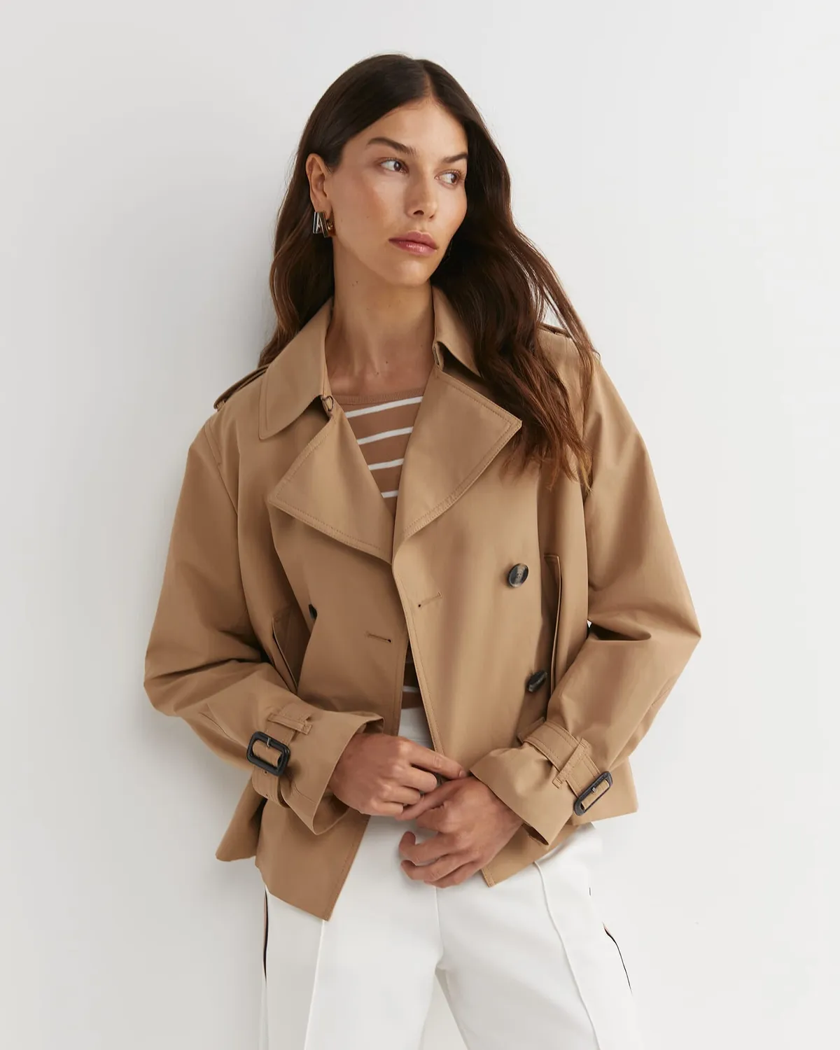 Sportscraft Audrey Crop trench court femme double