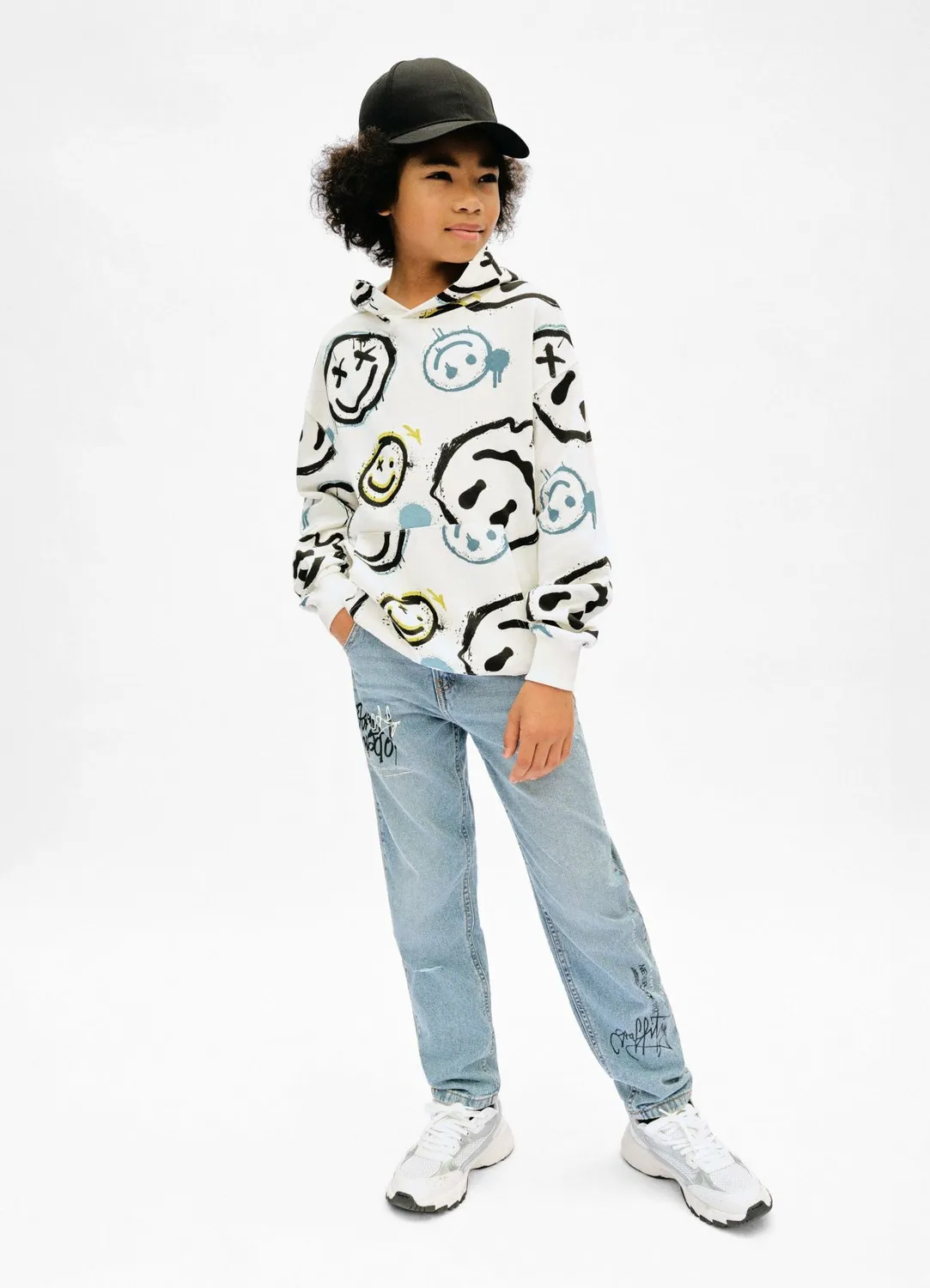Calliope sweat capuche hoodie garçon graffiti