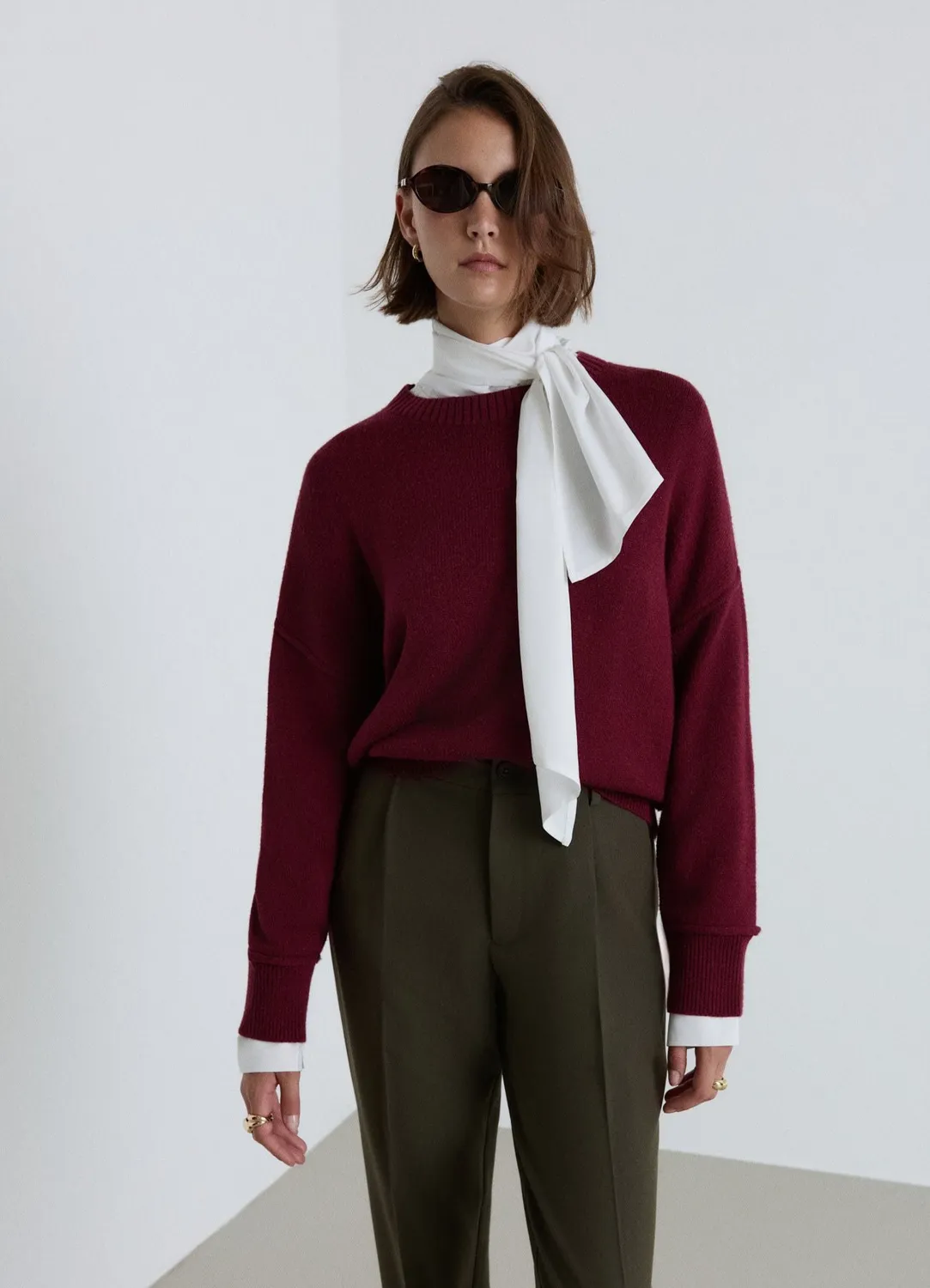 Calliope maille col rond femme coupe vive manches longues
