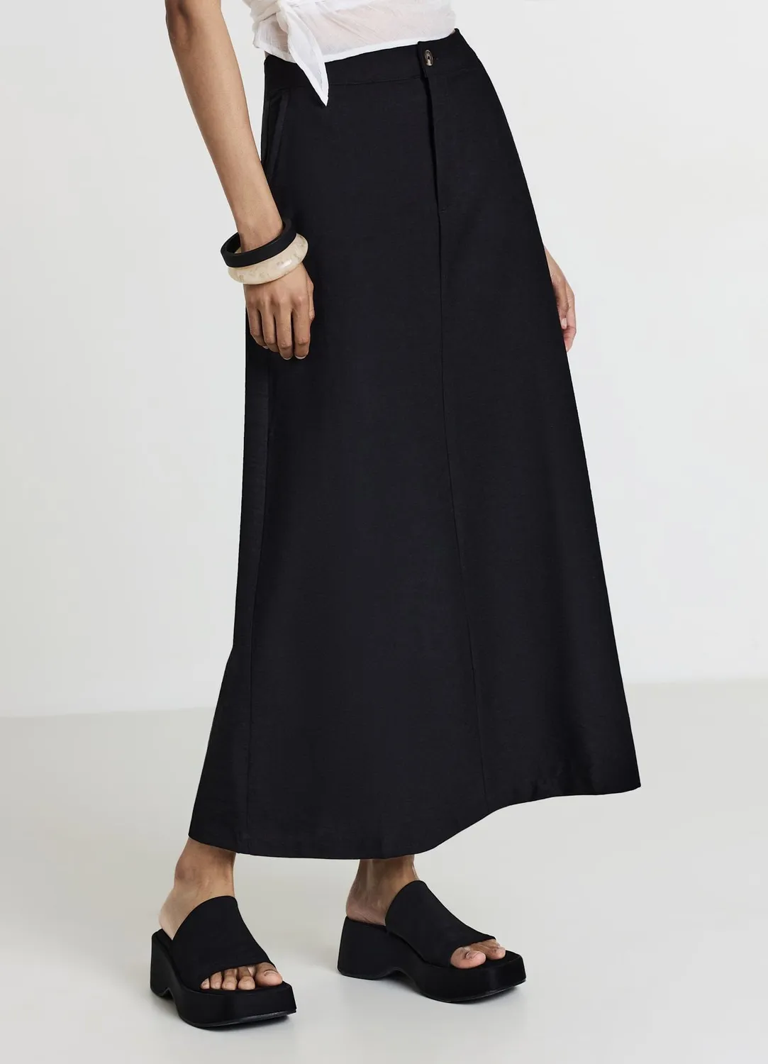 Calliope jupe midi femme unie zippée