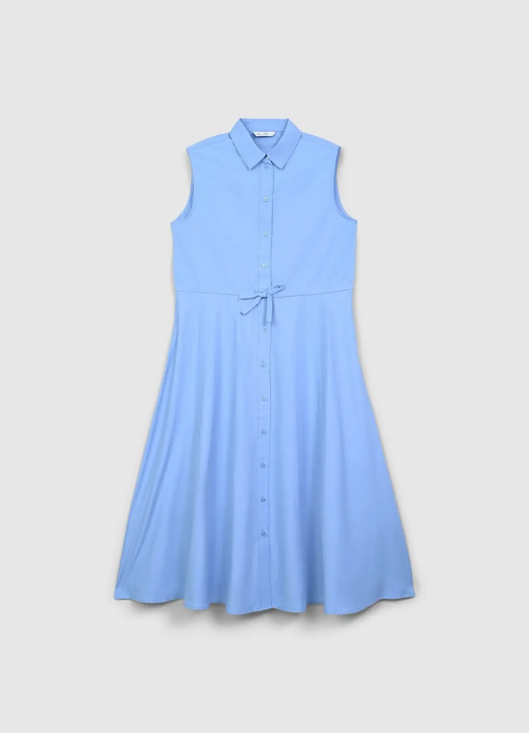 Calliope robe longue sans manches femme boutonnée