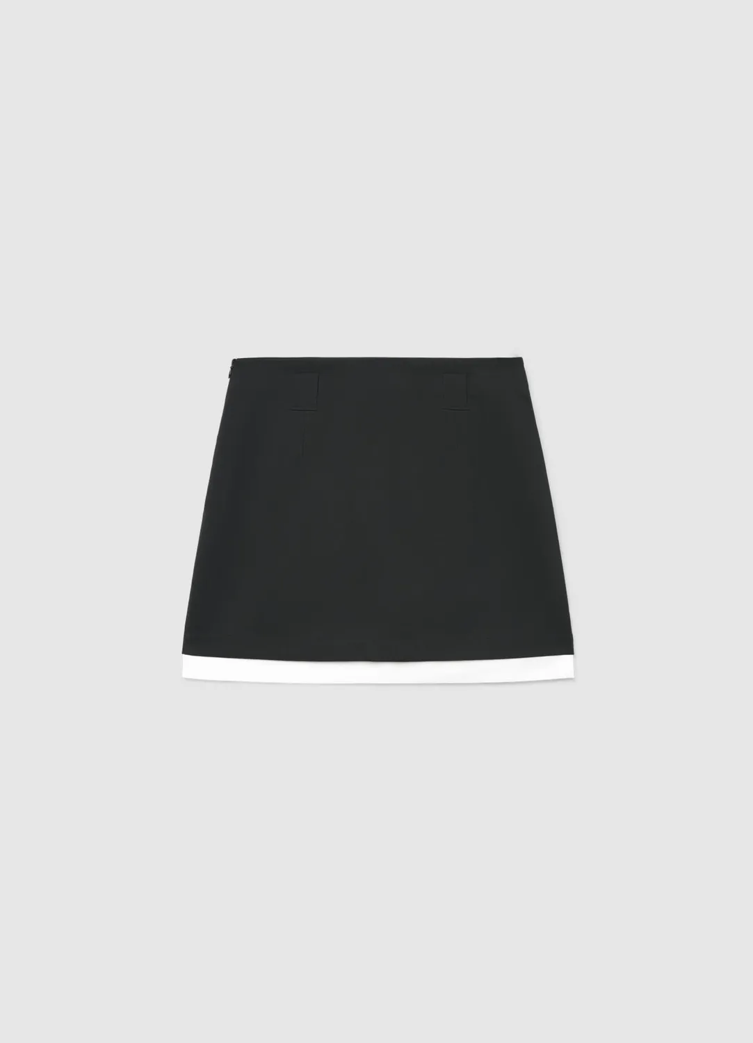 Calliope Mini jupe droite femme bord contraste zip latéral