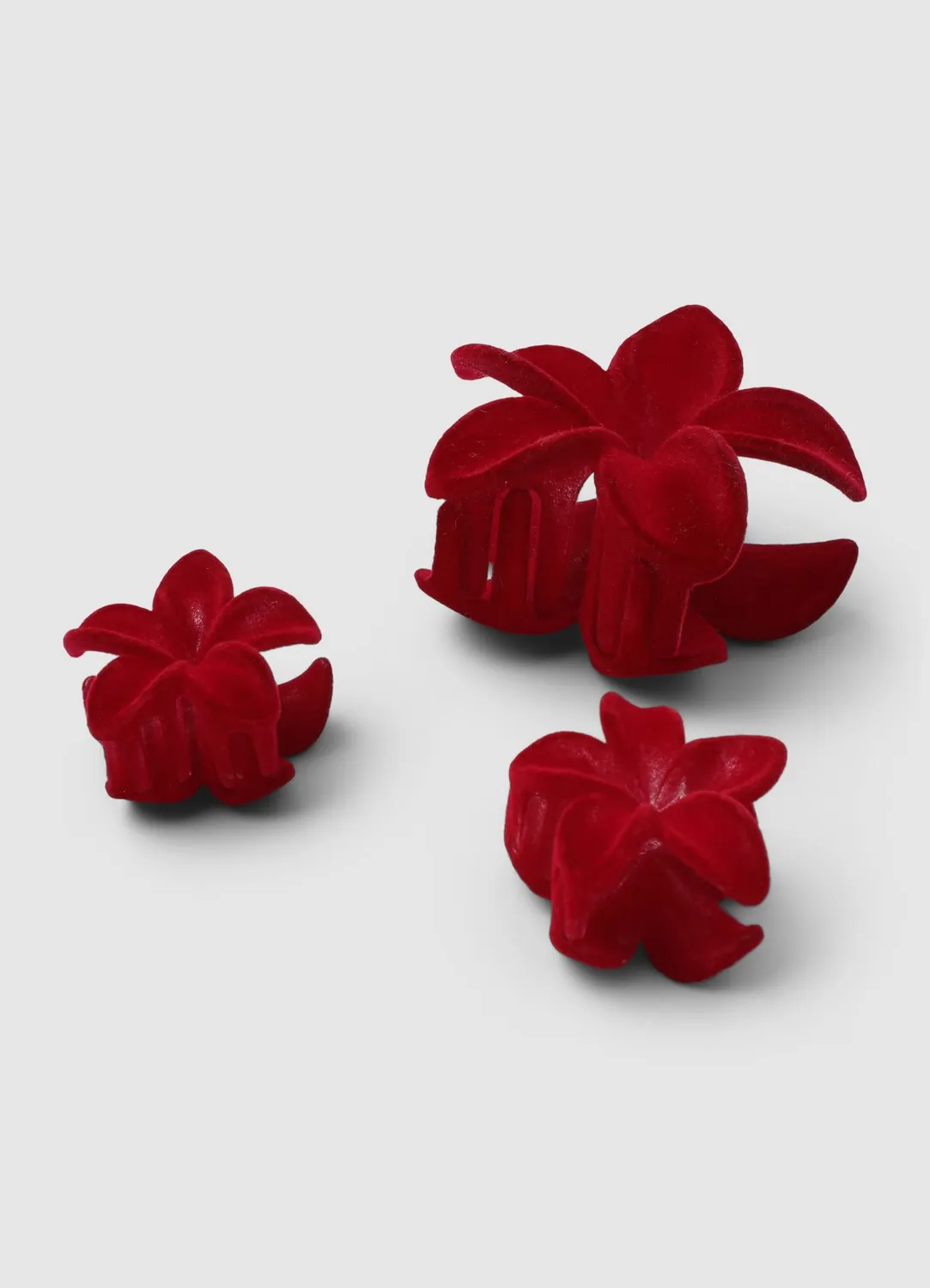 Calliope lot 3 pinces cheveux fleur femme flock