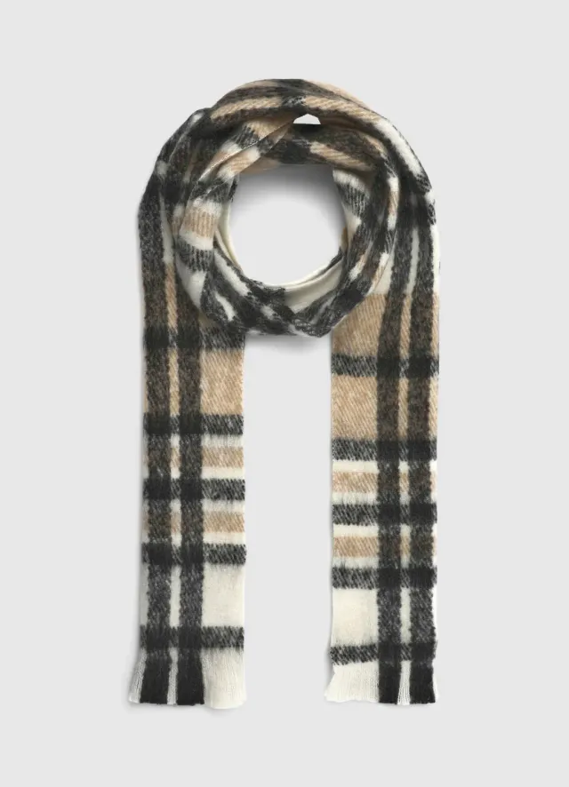 Calliope écharpe tartan femme 220x23 cm chaude