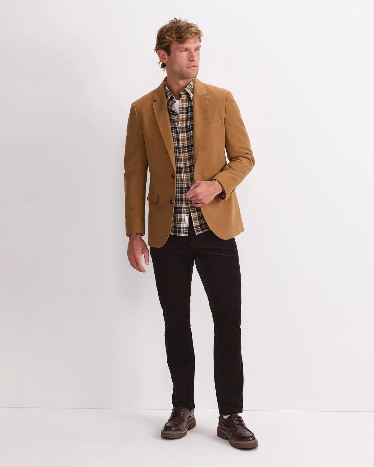 Sportscraft Moleskin Blazer homme coton italien poches