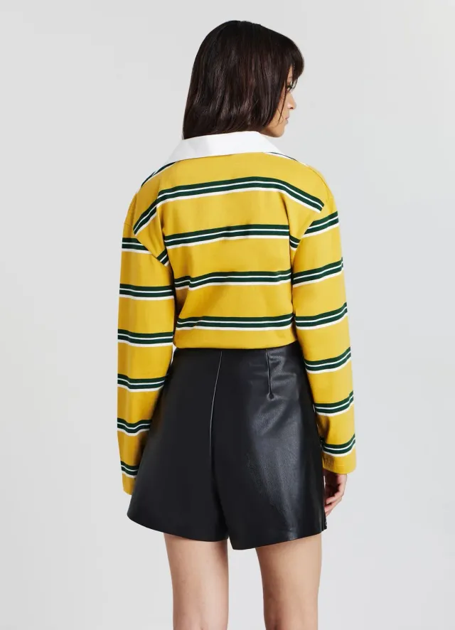 Calliope jupe-pantalon simili cuir cloutée femme