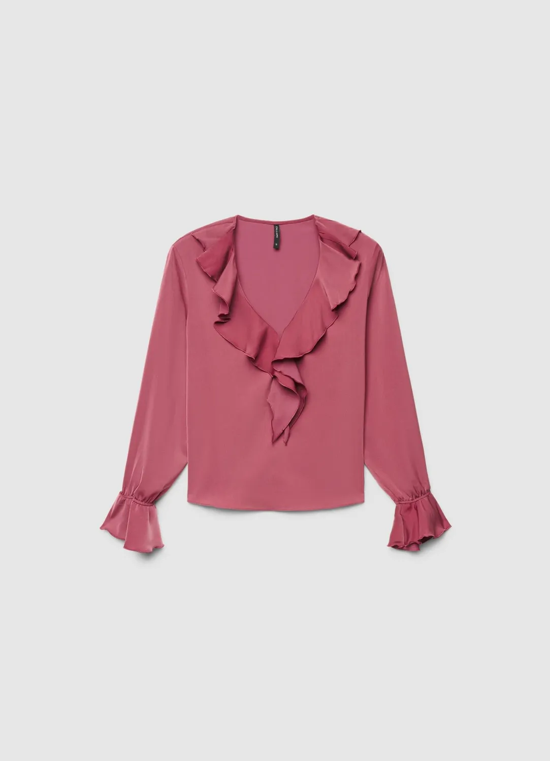 Calliope blouse unie volants col V femme