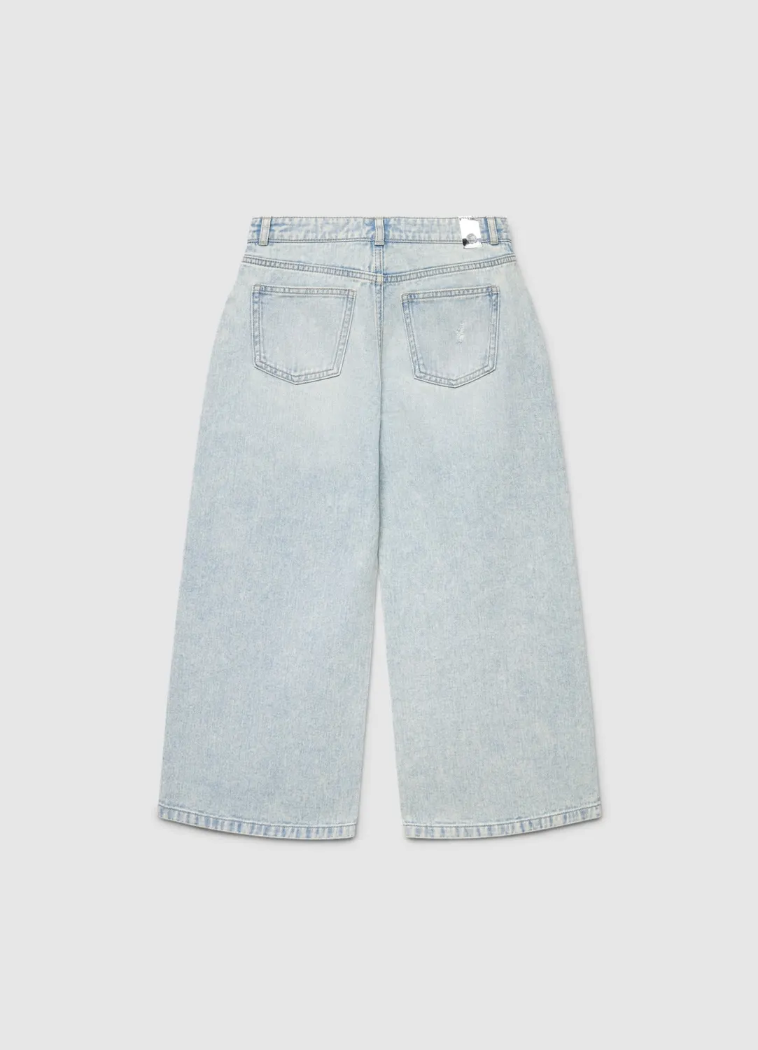 Calliope Jean fille crop large chaînes strass