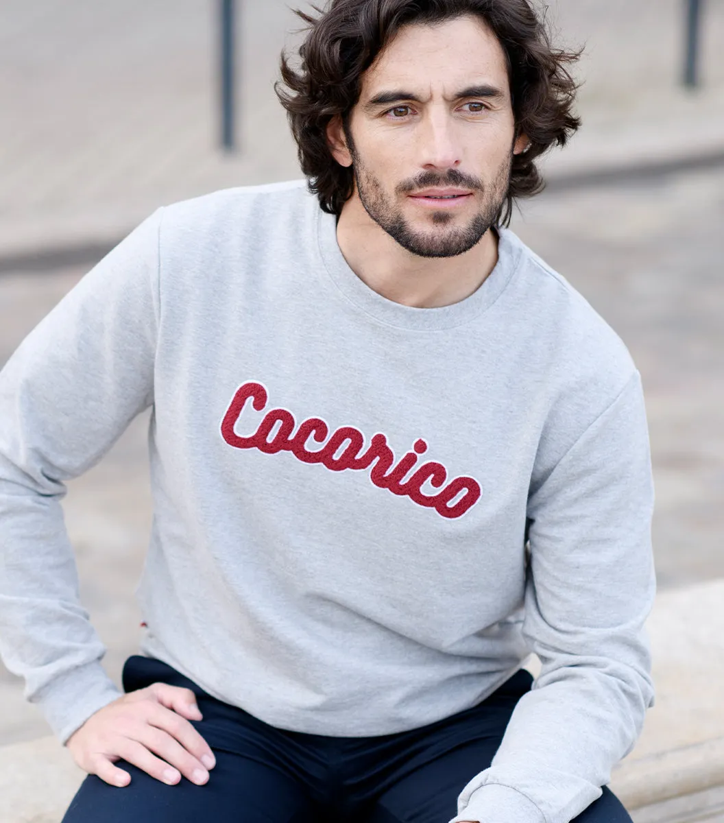 Cocorico La Bouclette sweat homme gris coton