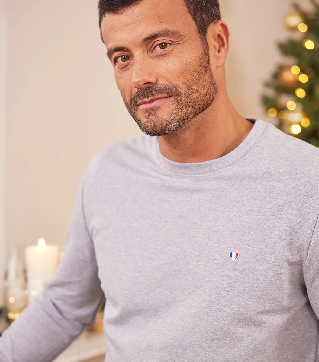 Cocorico Iconique sweat homme gris coton
