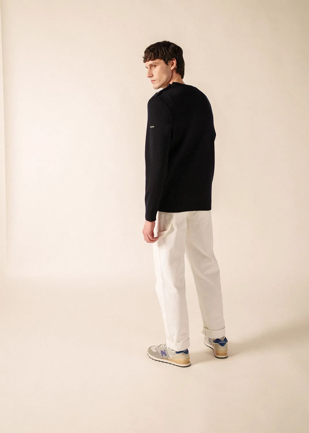 Saint James Rochefort Confort pull navy mérinos