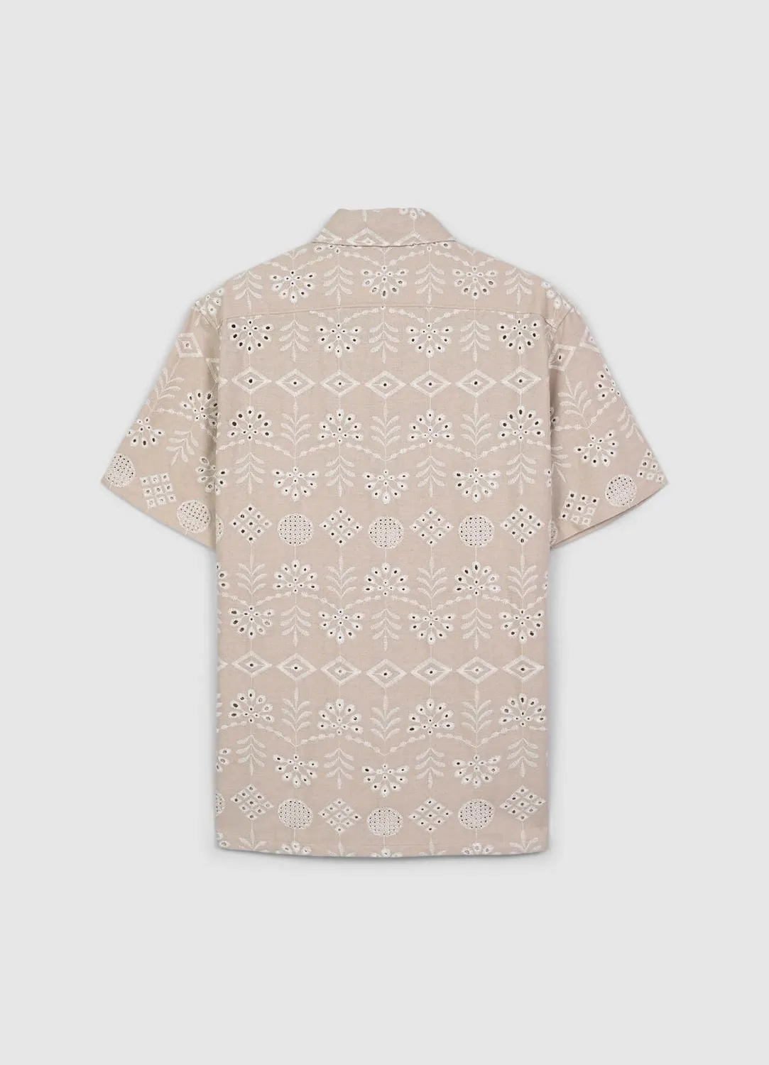Calliope chemise brodée homme manches courtes
