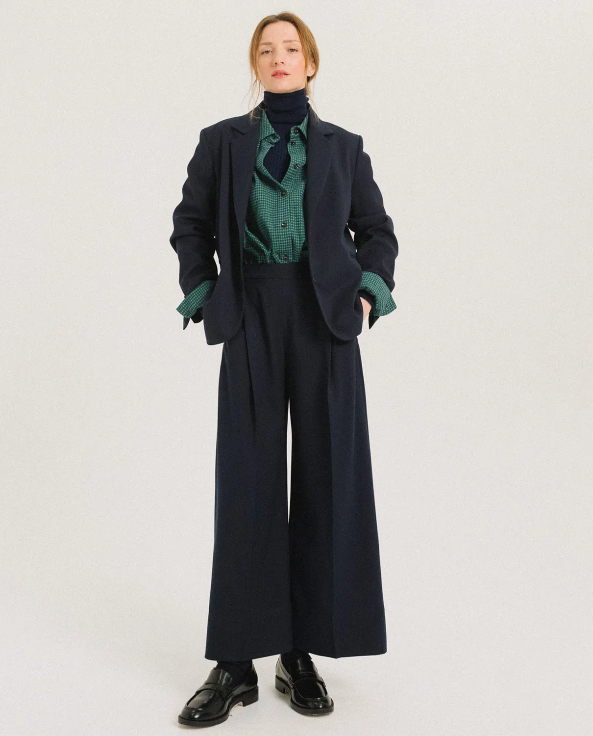 Tinsels Eugene pantalon Navy gabardine large