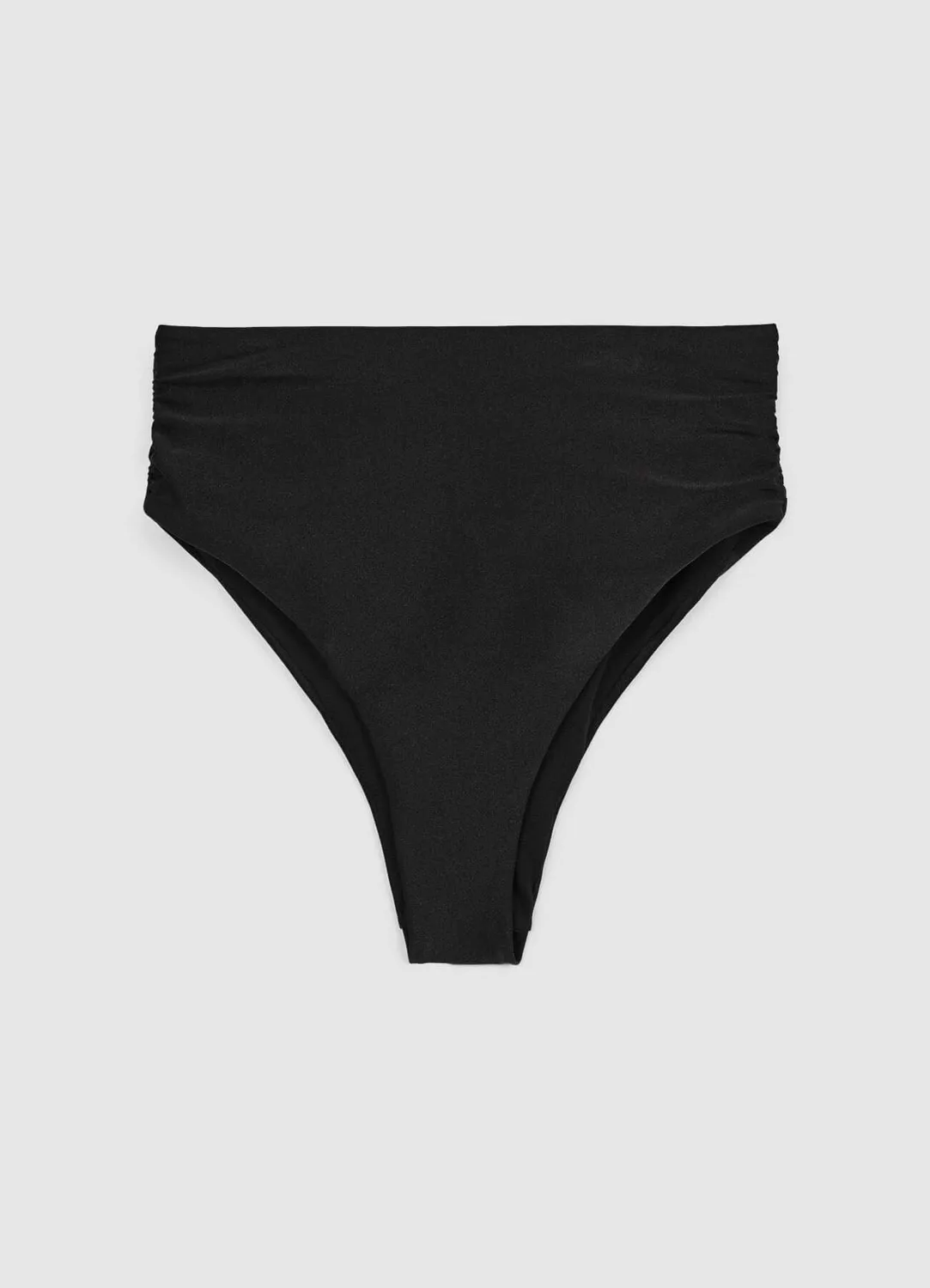 Calliope slip bain femme taille haute froncé uni