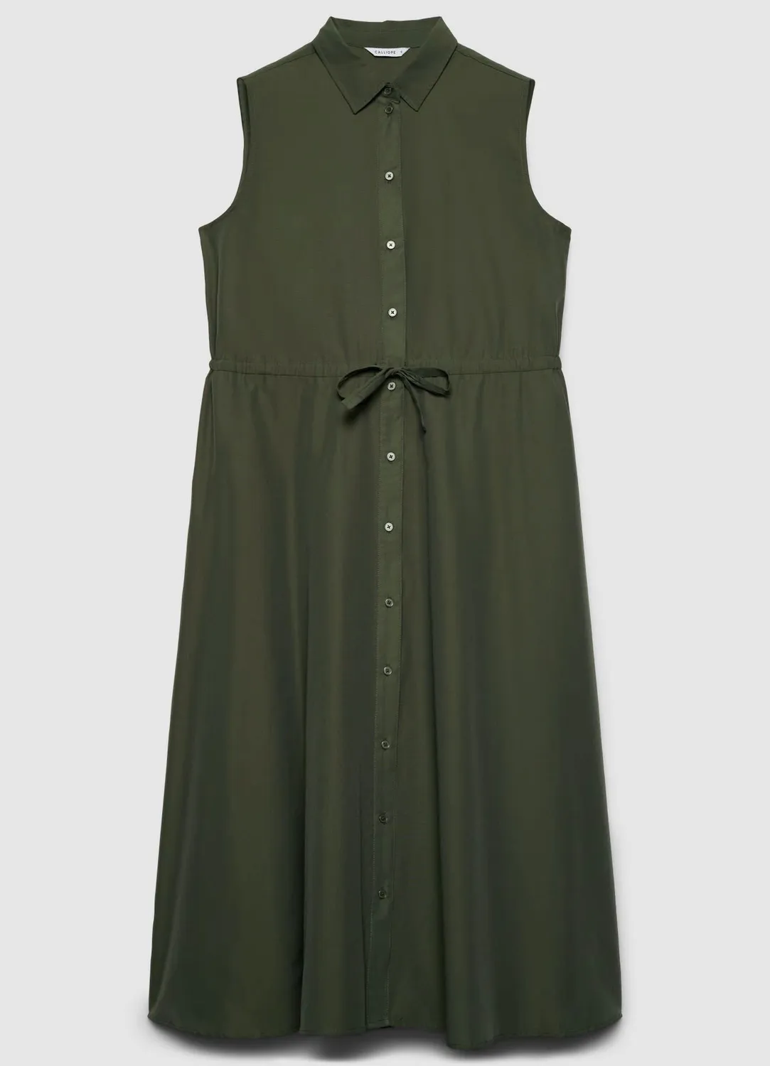 Calliope robe chemisier longue sans manches femme unie