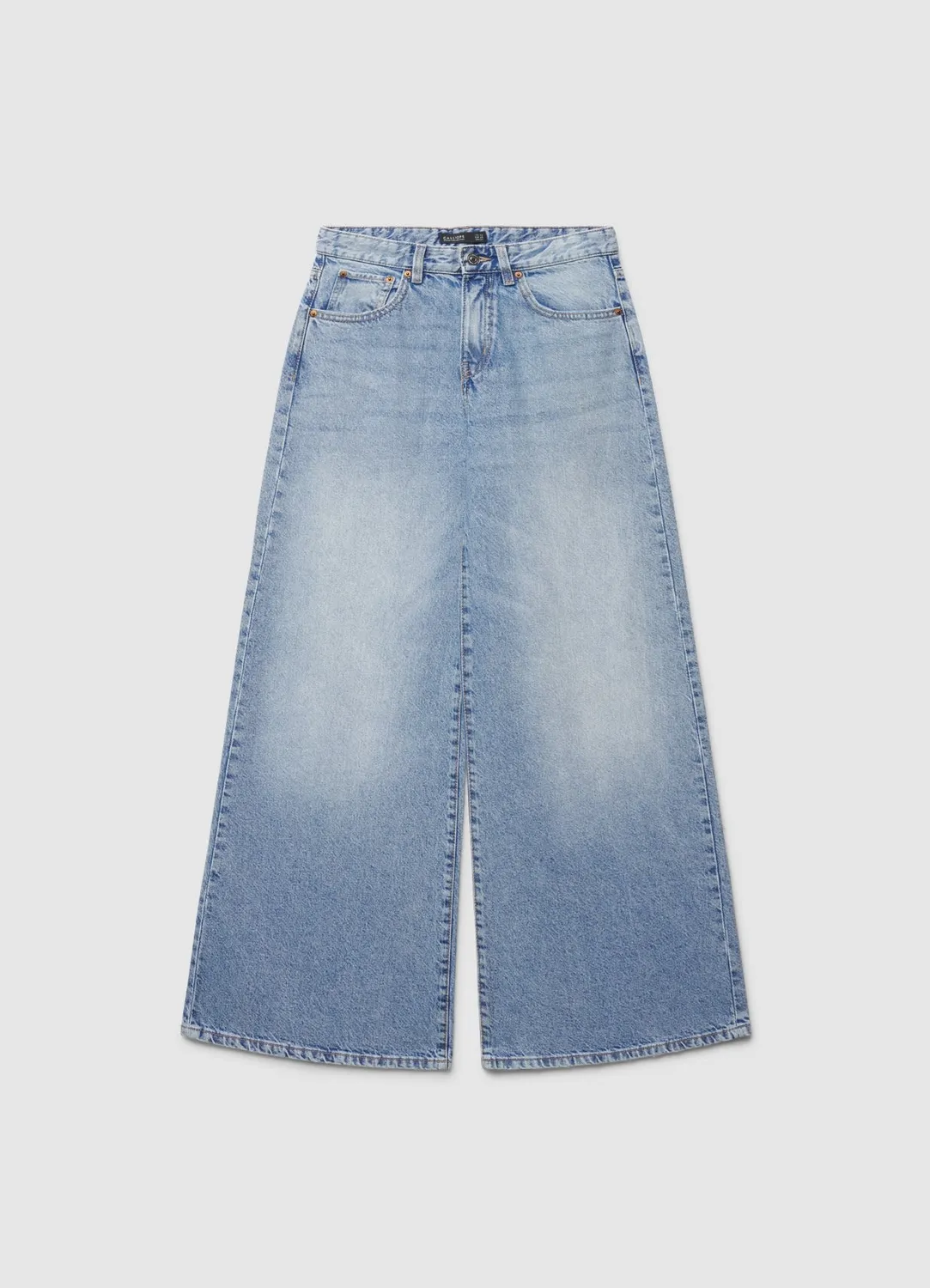Calliope jean femme wide leg taille basse uni