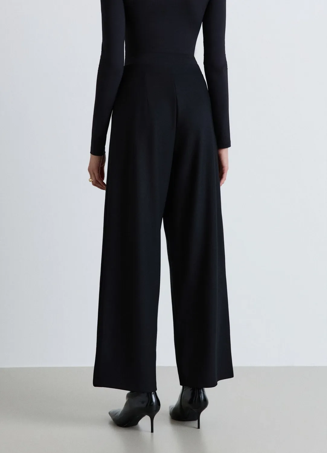 Calliope Palazzo pantalon femme palazzo ceinture taille haute