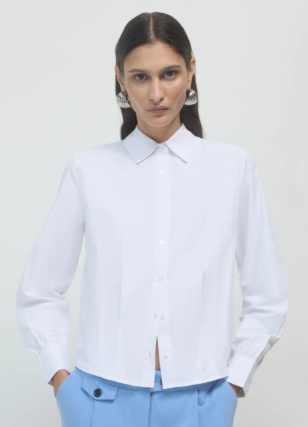 Calliope Camicia cropped chemise cropped pinces femme