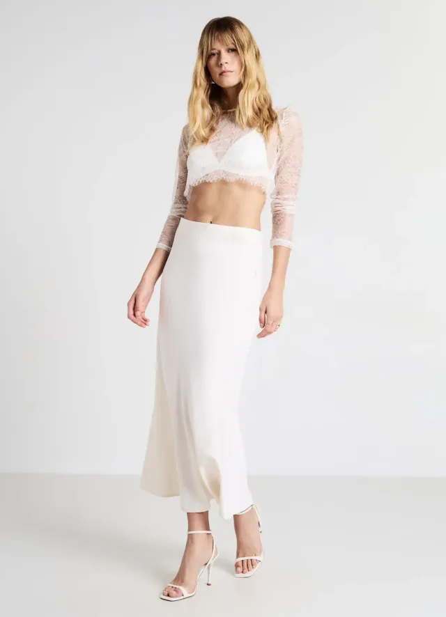 Calliope Jupe midi évasée femme unie