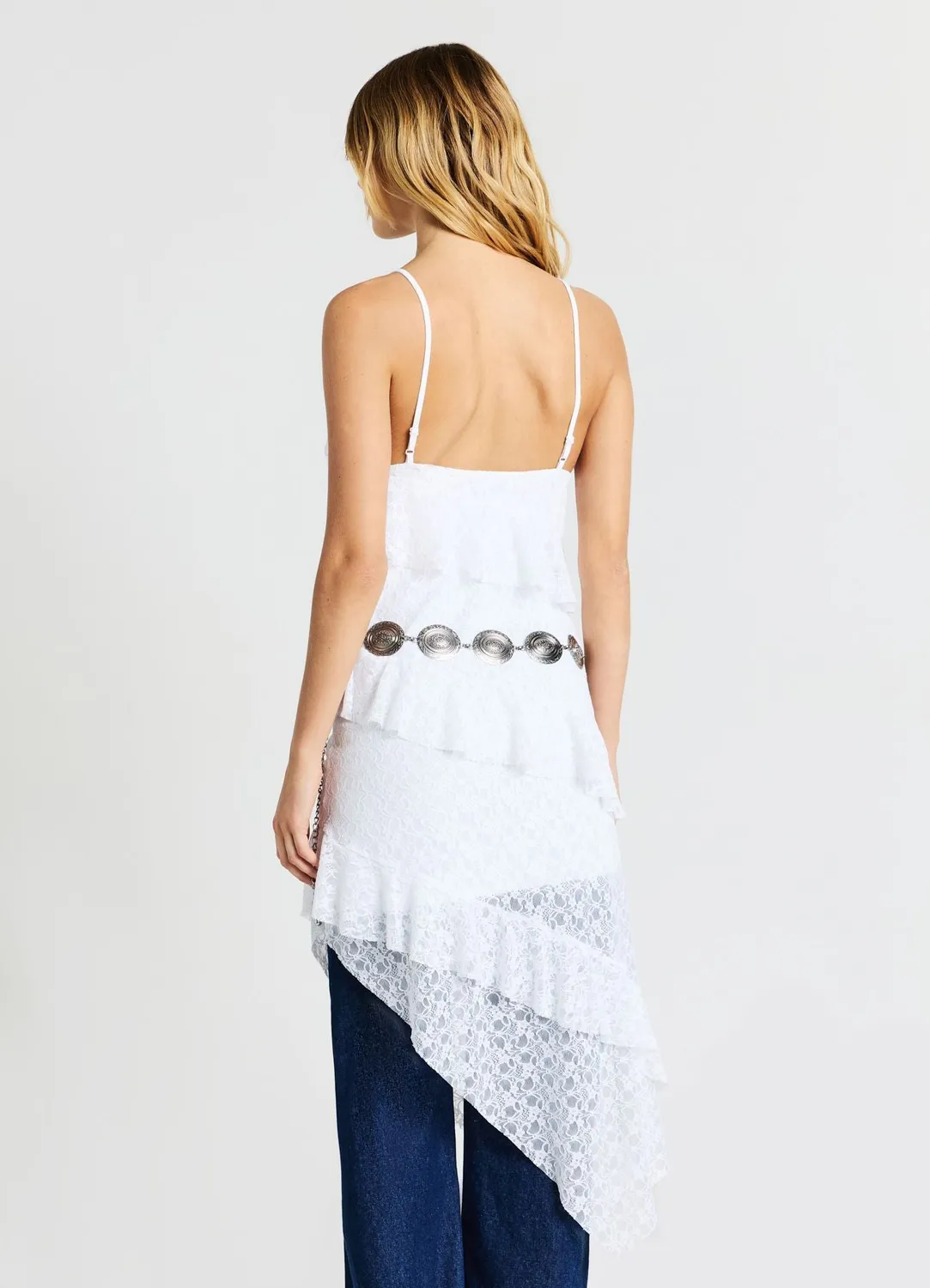 Calliope robe longue dentelle bretelles fines femme