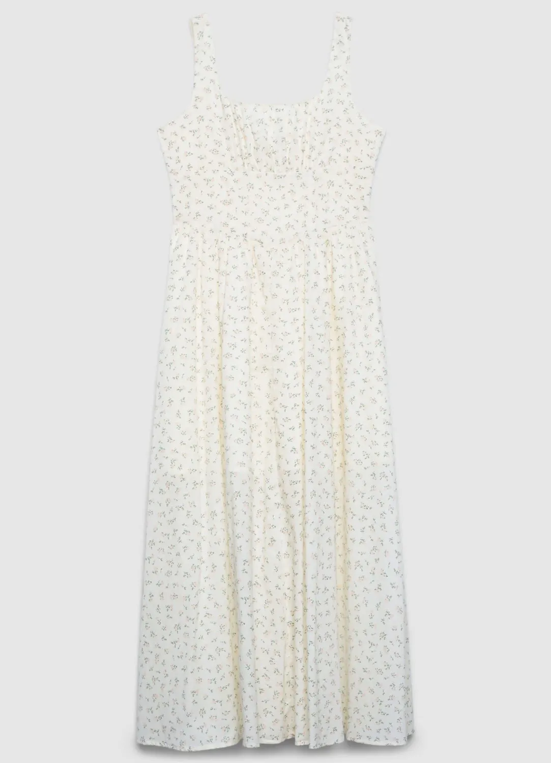 Calliope robe longue fleurs col carré femme