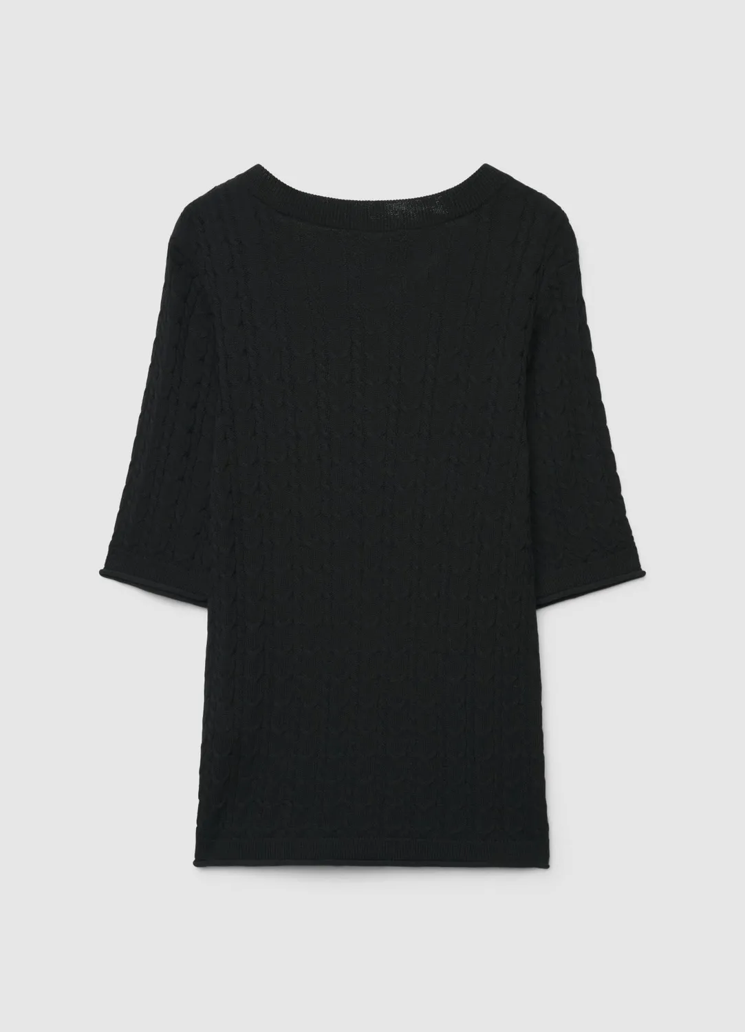 Calliope maille tressée t-shirt femme col rond