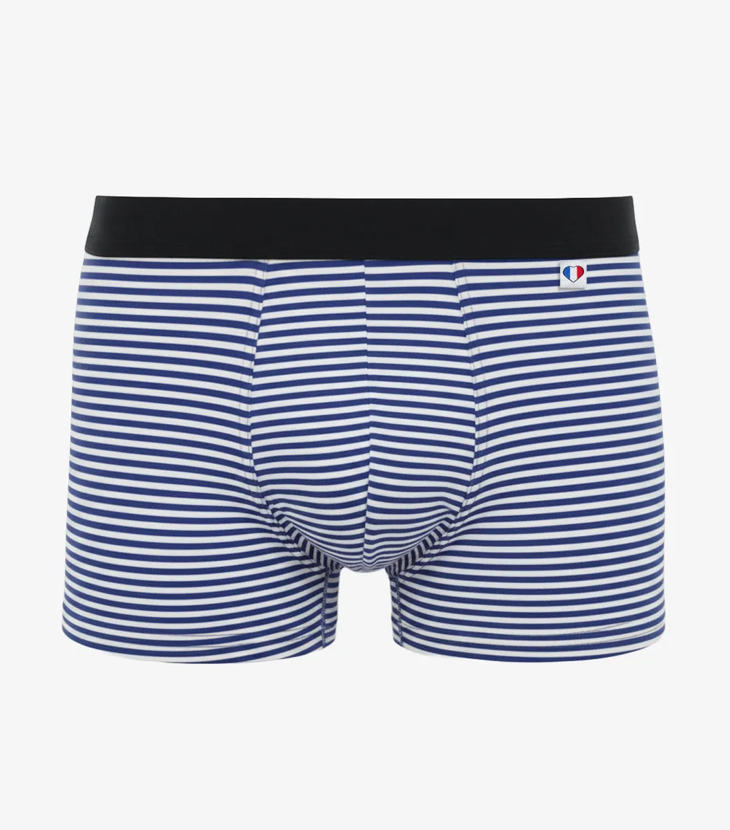 Cocorico Intemporel Boxer homme marinière bleu coton