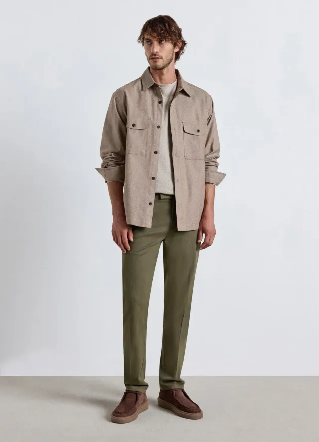 Calliope pull col rond homme manches longues uni