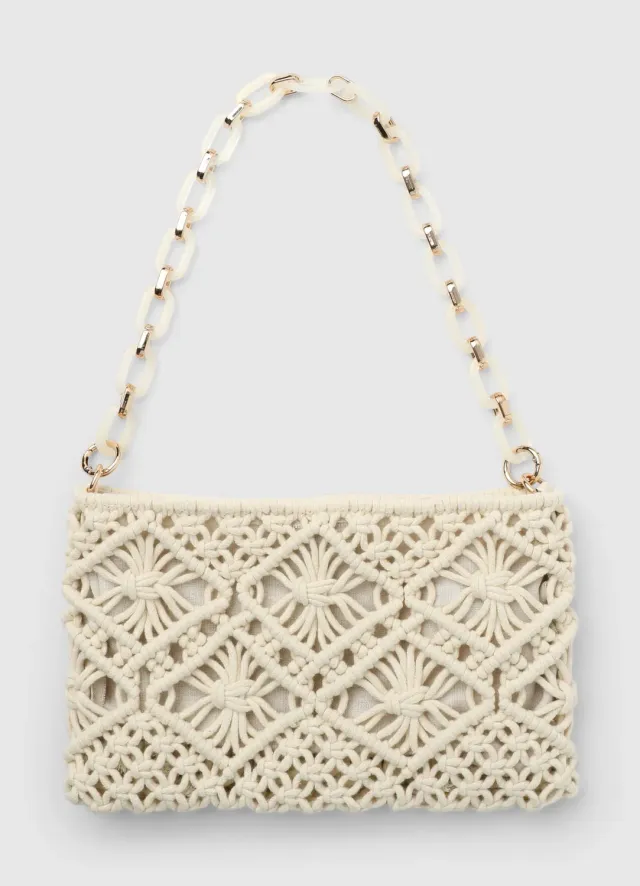 Calliope Sac tressé femme chaîne dorée compact