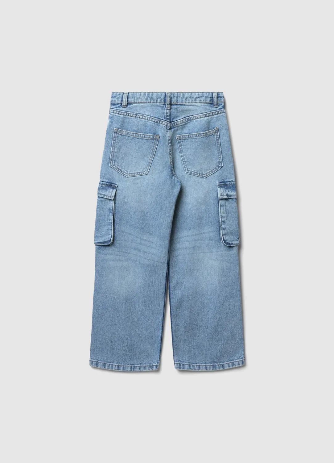 Calliope jean cargo fille wide leg poches