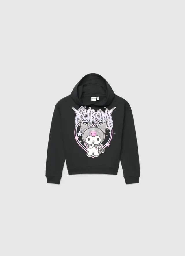Calliope sweat capuche Kuromi fille léger