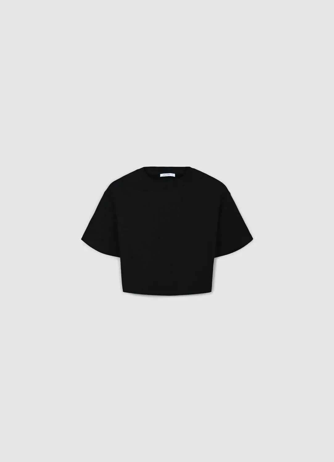 Calliope t-shirt crop femme coton col rond