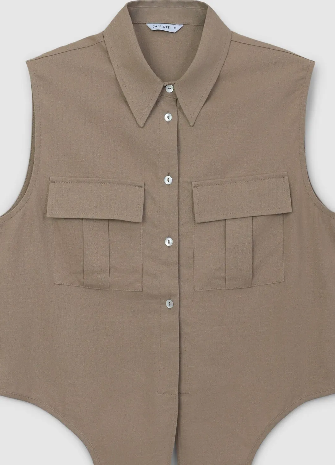 Calliope Chemise sans manches femme lin nouée