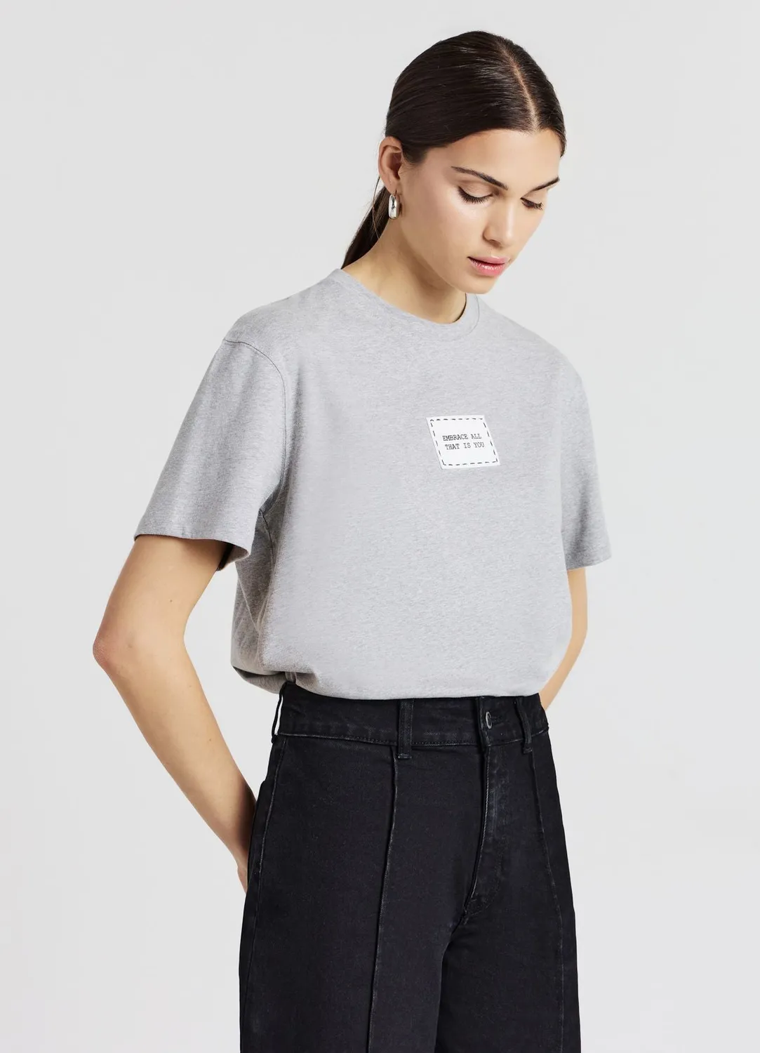 Calliope t-shirt patch femme coton col rond