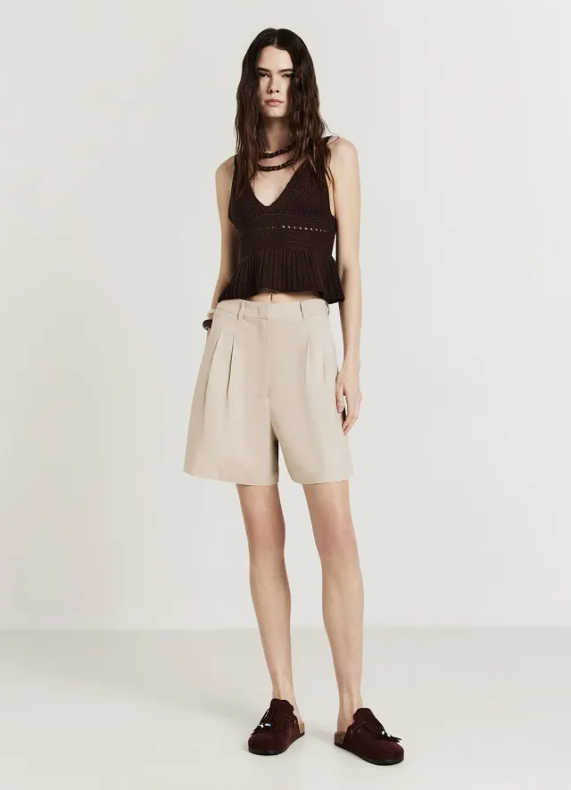 Calliope top peplum femme coton uni regular