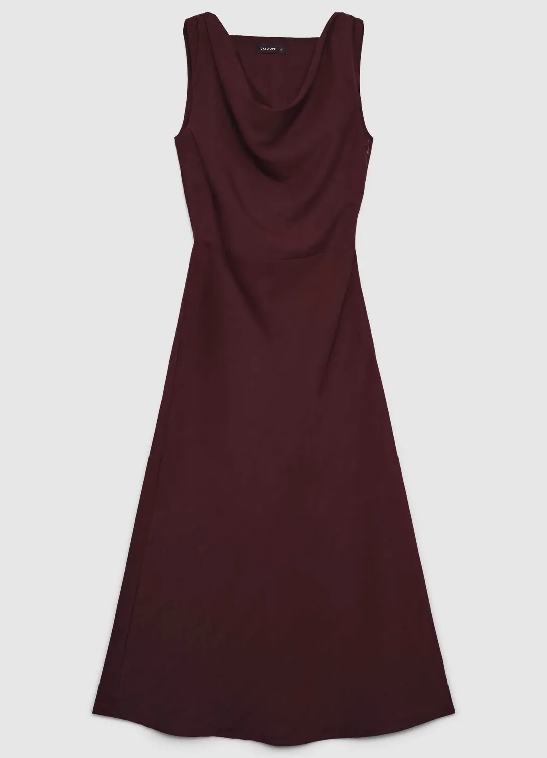 Calliope tubino midi robe drapée sans manches bureau