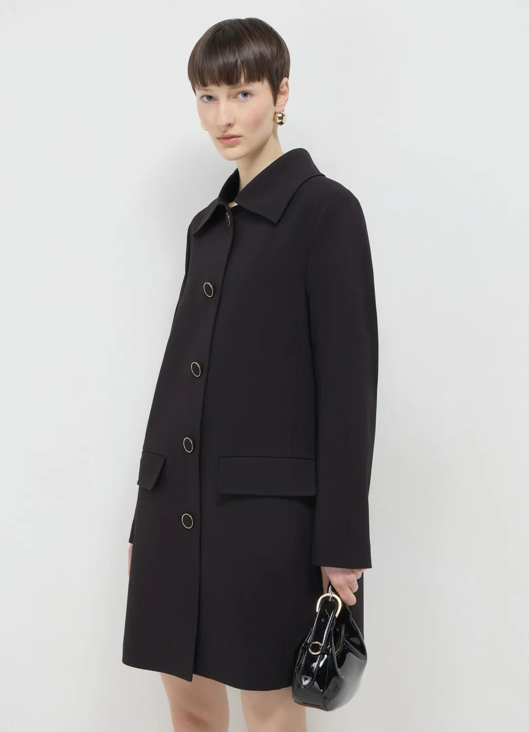 Calliope Manteau Léger Uni Femme Col Chemise
